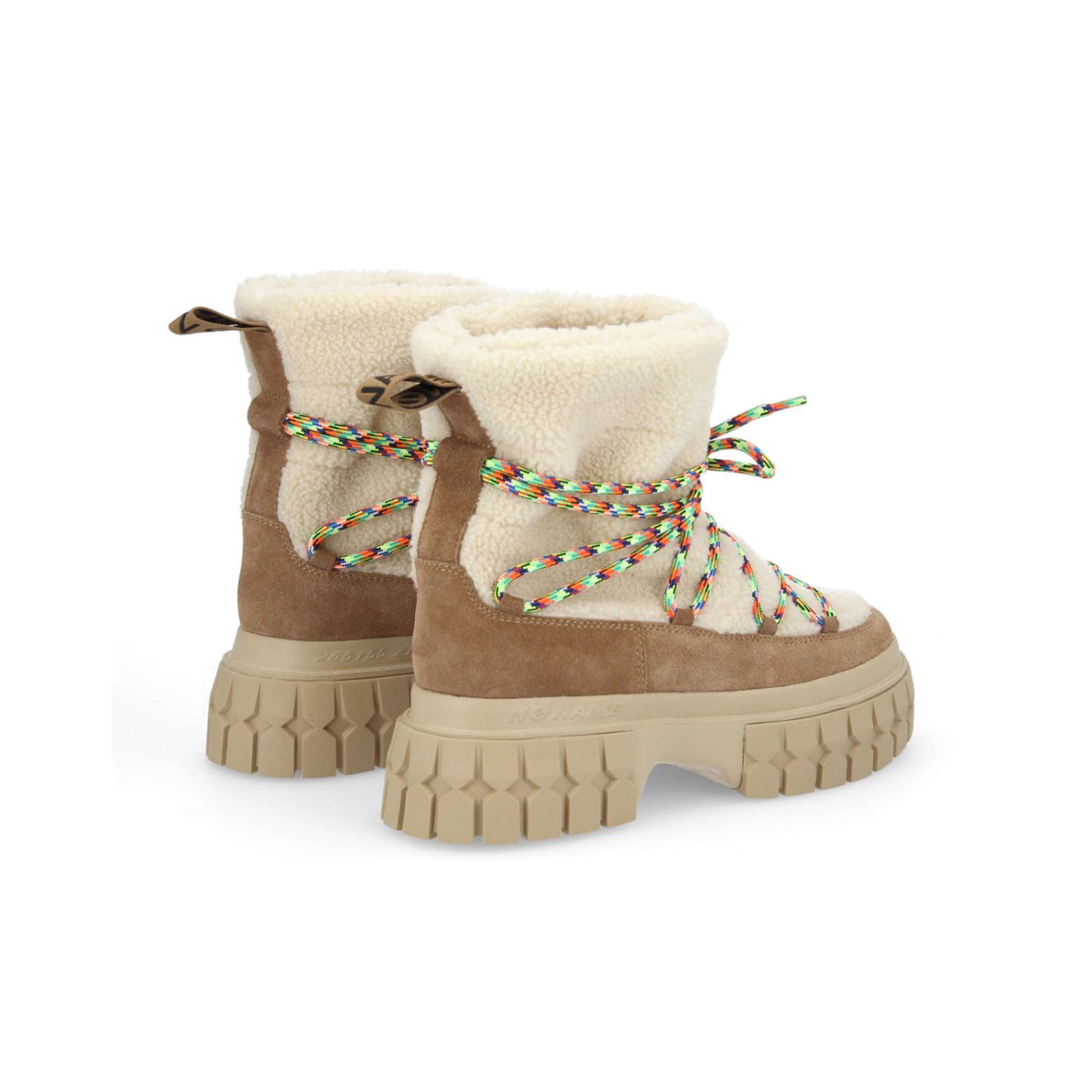 GRAVITEE SNOWBOOTS W  -  SHEEPY/SUEDE  - BIANCO SPORCO/NOCCIOLA